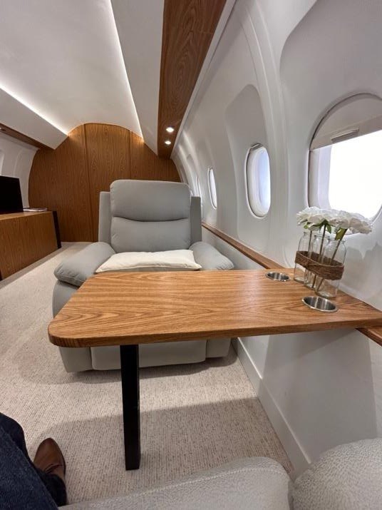 Décor de jet privé en studio à Paris